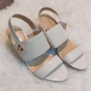 Coach Cream Patent Leather Heels